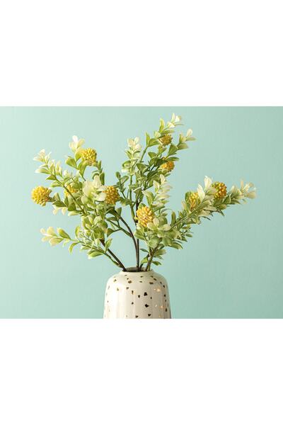 English Home Andora Tek Dal Yapay Çiçek 53 Cm Sarı