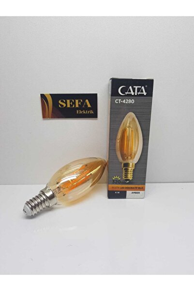 Cata Rustık Led Fılament Buji Ampul 4w E14 Duy Sefa Elektrik