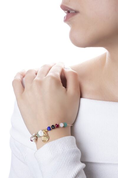 Sortie Aksesuar Deniz Kabuğu Figürlü Doğal Taşlı Boncuk Bileklik 020