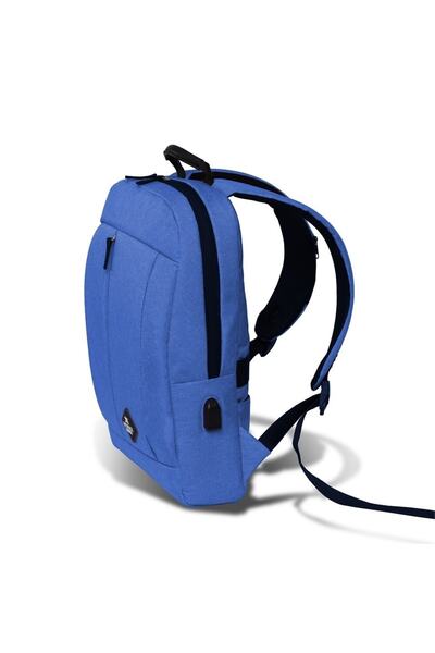 My Valice Smart Bag Galaxy Usb Şarj Girişli Notebook Laptop Sırt Çantası Mavi