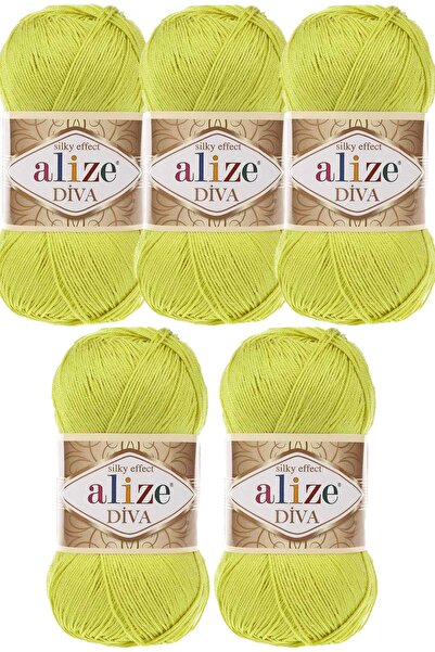 Alize Diva Parlak Merserize Yazlık Baharlık Örgü Ipi No:109 (5 Adet)