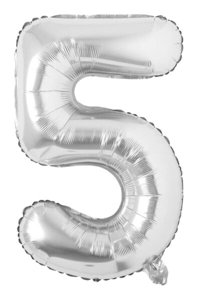 Happyland بالون فضي من رقائق معدنية مقاس 40 سم باللون الفضي