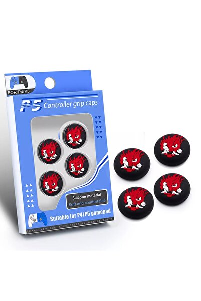 CAFELE Cyberpunk Samurai Desenli Xbox Ps4 - Ps5 - Xbox S - Xbox X Uyumlu Analog Koruyucu