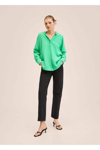 MANGO Woman Bluză supradimensionată Liozelle drapată