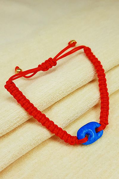 Güzel Gümüşçülük Mardin Midyat Syriac Evil Eye Bead 2-Eye Elevator (adjustable) Bracelet