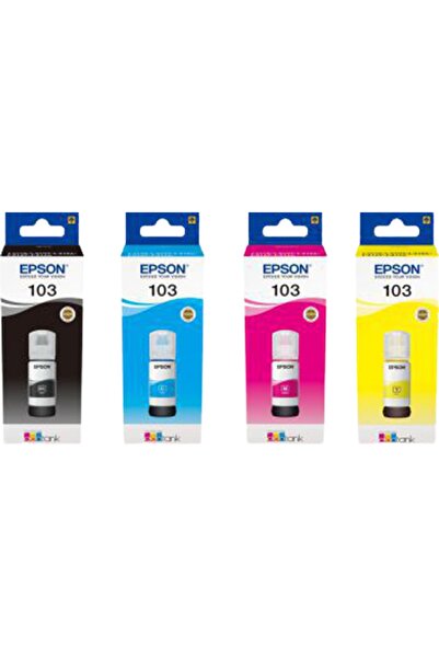 EKO KARTUŞ Epson Ecotank L3156 (103 -4 Renk)takım Mürekkep