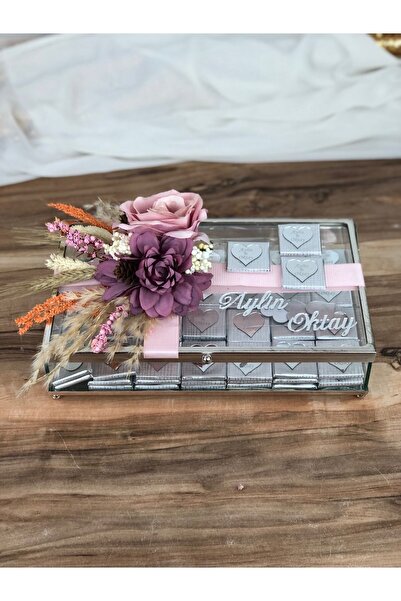 Masalsı Concept Kaliteli Cam Kutuda Kız Isteme Çikolatası,söz Nişan Çikolatas...