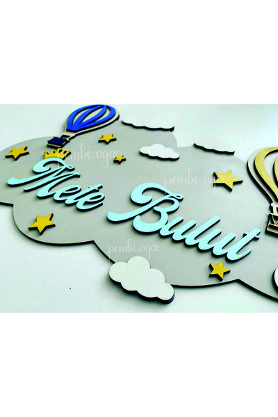 Pembe Ağaç Tasarım Atölyesi Balonlu Konsept Tasarım Bebek Çocuk Kapı Süsü - Duvar Süsü - Hastane Doğum Hediyesi