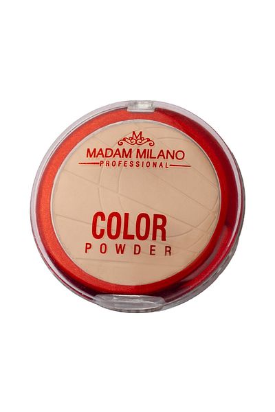 Madam Milano Matte Powder 01 - Professional Sponge and Mirror