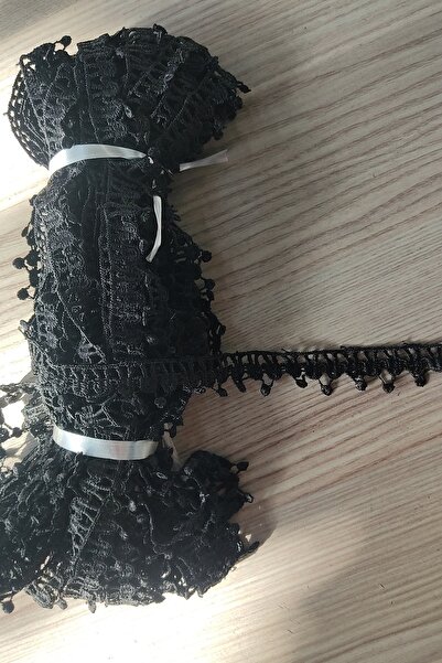 DUAYEN Güpür Dantel Ponpon Kenar Desen 13 Metre