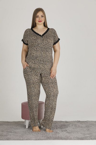 Lady Lingerie Σετ πιτζάμες με Leopard Pattern Plus Size