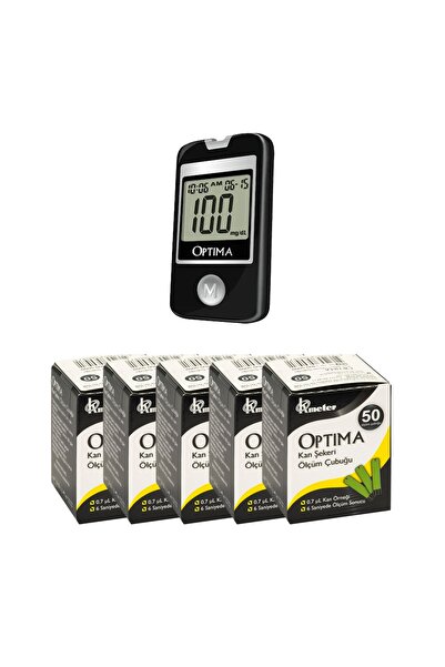 Optima Şeker Ölçüm Cihazı + 50li Strip X 5 Adet