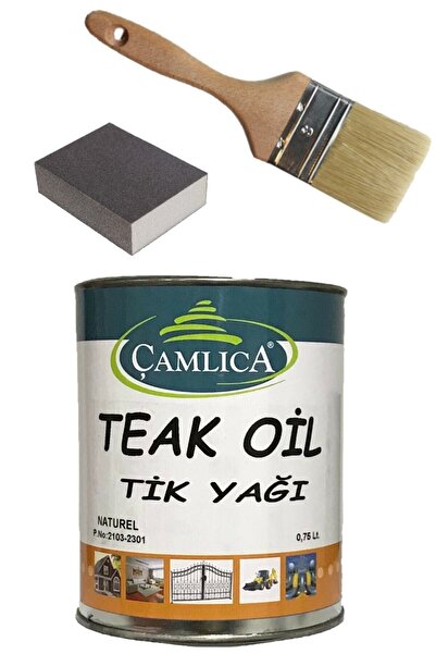 Çamlıca Boya 1. Sınıf Teak Oil (tik Yağı) Fırça Ve Zımpara Komple Al Uygula Seti