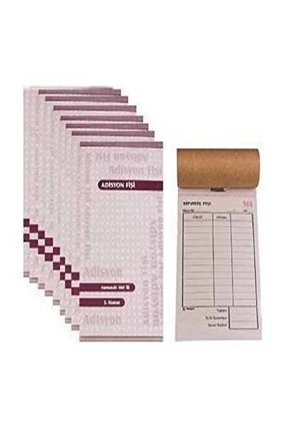 tomhedi Adisyon Fişi & Sipariş Alma Fişi & 10lu Paket