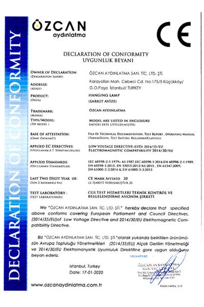 Özcan Aydınlatma 5579-9,03 9 Lu Plafonyer Avize Sarı