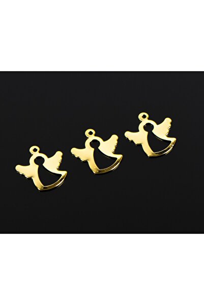 yfhobi 4 Adet- Altın Kaplama (kararmaz) 13x15 Mm Melek Desenli Pul, Takı Malz...