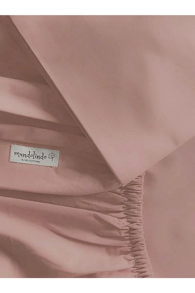 MundoLindo 100% Organic Cotton Single Elastic Sheet Set Powder Pink