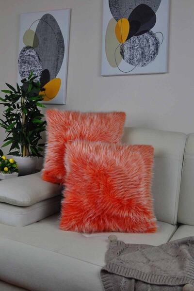 Özdenet Home Λούτρινο Κάλυμμα Μαξιλαριού Πορτοκαλί