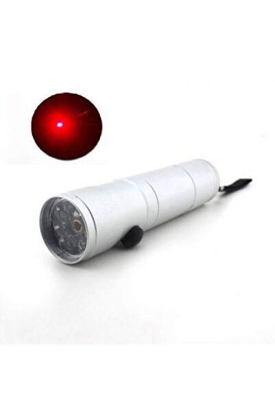 RICHIE Kırmızı Lazer Işık Led Işıklı Metal El Feneri Kaliteli Metal Fener Sun...