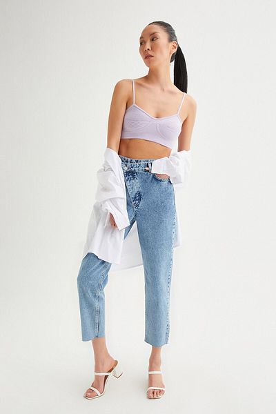 Açelya Okcu Crop Strap Bustier