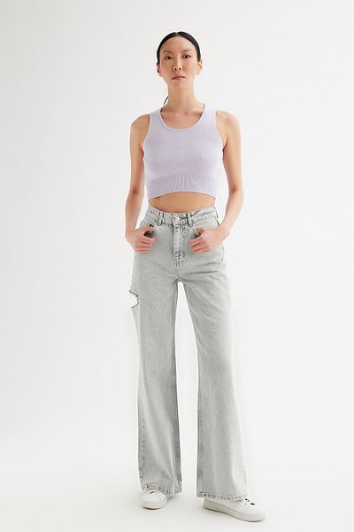 Açelya Okcu Zero Sleeve Crop Knitwear Blouse