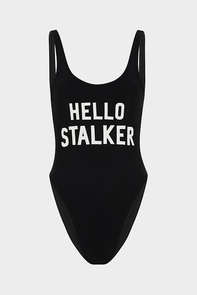 Açelya Okcu Μαγιό Hello Stalker Slogan Push Up