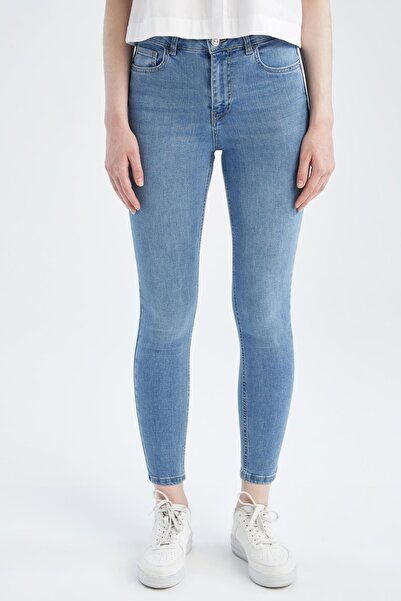 DeFacto Rebeca Skinny Fit Normal Waist Washed Jean Trousers