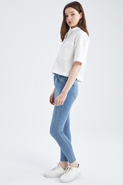 DeFacto Rebeca Skinny Fit Normal Waist Washed Jean Trousers