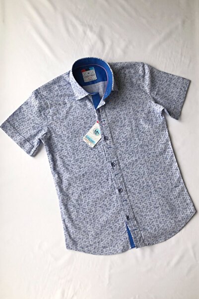 Louis Kids Checkered Trend Short Sleeve Children's Shirt