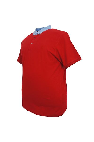rugatchi Men's Large Size Oversize Shirt Collar Lycra T-Shirt