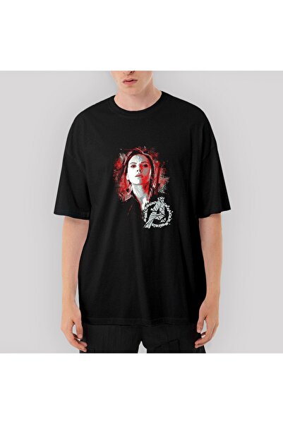 Z zepplin Tricou negru oversize Black Widow