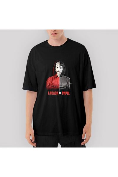Z zepplin Tricou negru oversize La Casa De Papel Half Tokio