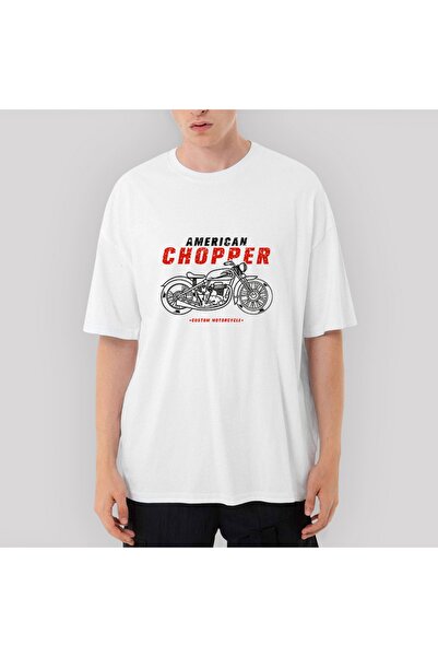 Z zepplin Tricou alb oversize American Chopper