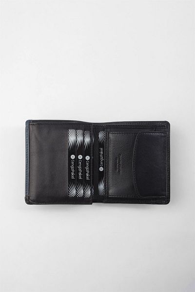 CENGİZ PAKEL Genuine Leather Men's Wallet Black/parlament-13681t