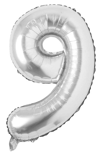 Happyland Silver Foil Number Balloon 100 Cm Helium Compatible Balloon