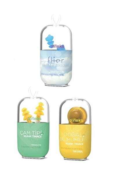 OTİFLEKS Uçak Kulak Tıkacı M - Doğal Balmumu Kulak Tıkacı 4 Lü - Çam Tipi Kul...