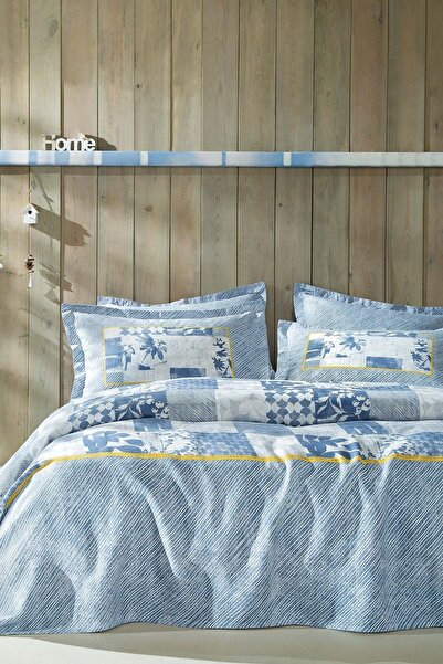 Yataş Cecilia Çift Kişilik Pike Takımı - Indigo