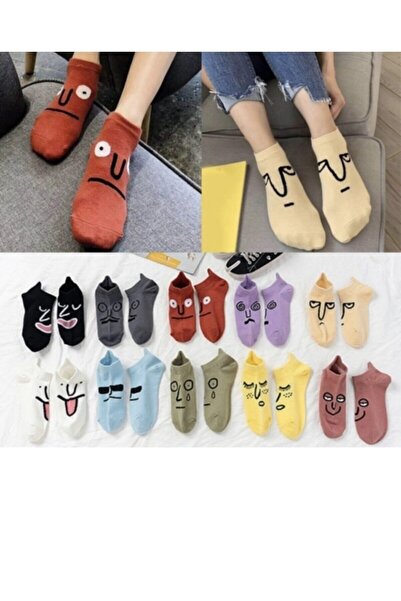 Crazy Socks مجموعة مكونة من 5 قطع مع تعبير للوجه