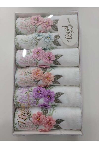 ÜNSAL Kadife 30x50 Cm Kutulu 6 Adet Mujtfak Havlusu