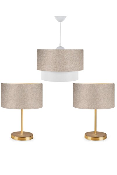 Emg DesiGn Set of 3 Chandelier and Nightstand Lampshade