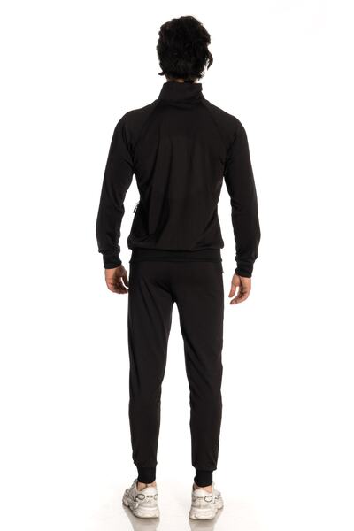 Cramp Spor Cramp Omuzdan Göğüse Kadar Mavi Garnili Dalgıç Kumaş Erkek Eşofman Takımı