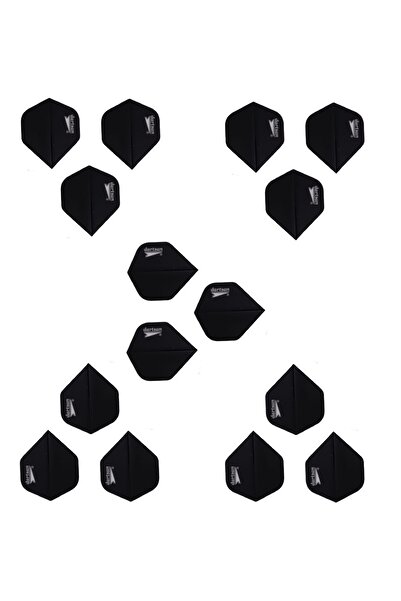 DARTSAN 5 Set (15 ADET) Dart Flight-flayt. 100 Micron Pet Siyah