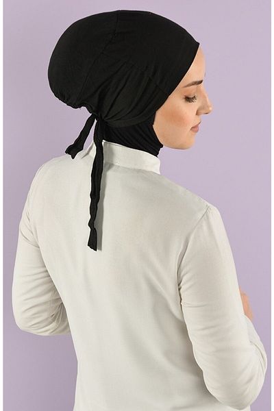 chulfa Combed Cotton Bonnet Seamless at the Front Tied at the Back