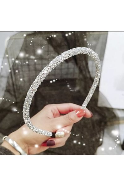 zeynep Z&D Accessory Women's New Season Gray Glitter Crown