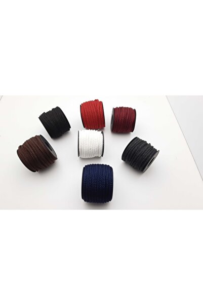 Genel Markalar 7 Farklı Renkte 6 Mm Esnek Eşofman Kapşon Bağcık Ipi