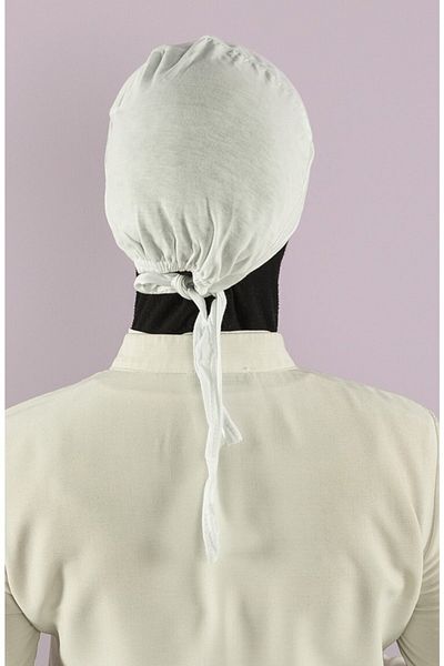 chulfa Combed Cotton Bonnet Seamless at the Front Tied at the Back