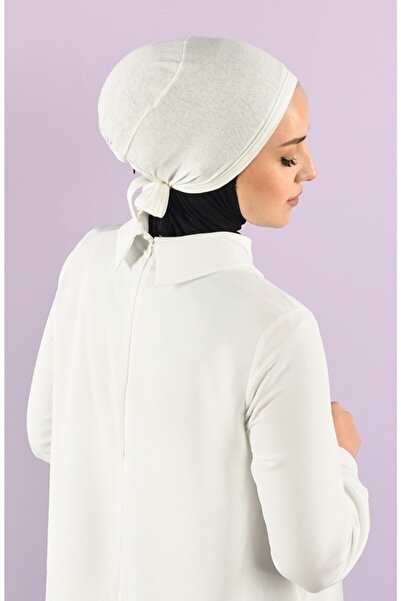 chulfa Χτενισμένο βαμβακερό καπό με ραμμένο μπροστινό μέρος και δέσιμο στο πίσω μέρος