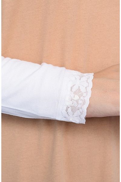 chulfa Arm Sleeve Lace Hijab Flexible Lycra Combed Cotton Fabric