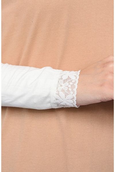 chulfa Μανίκια Δαντέλα Hijab Ευέλικτο Λύκρα Χτενισμένο Βαμβακερό Ύφασμα