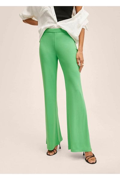 MANGO Woman Pantaloni largi cu picior evazat